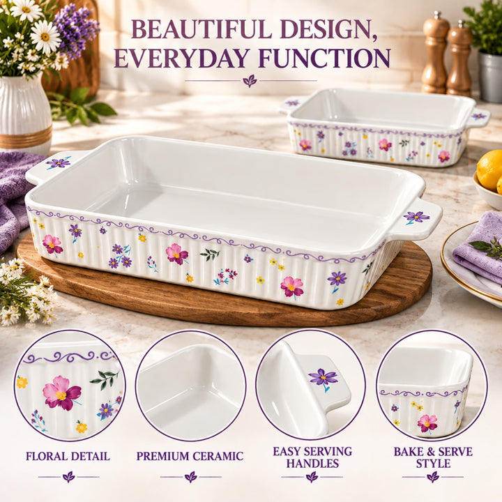 Ceramic Serving Tray Microwave Dishwasher Safe Ceramic Platter for Snacks Desserts Appetizers Sushi Pastry Dry Fruits Dining Kitchen Buffet Party and Restaurant Use