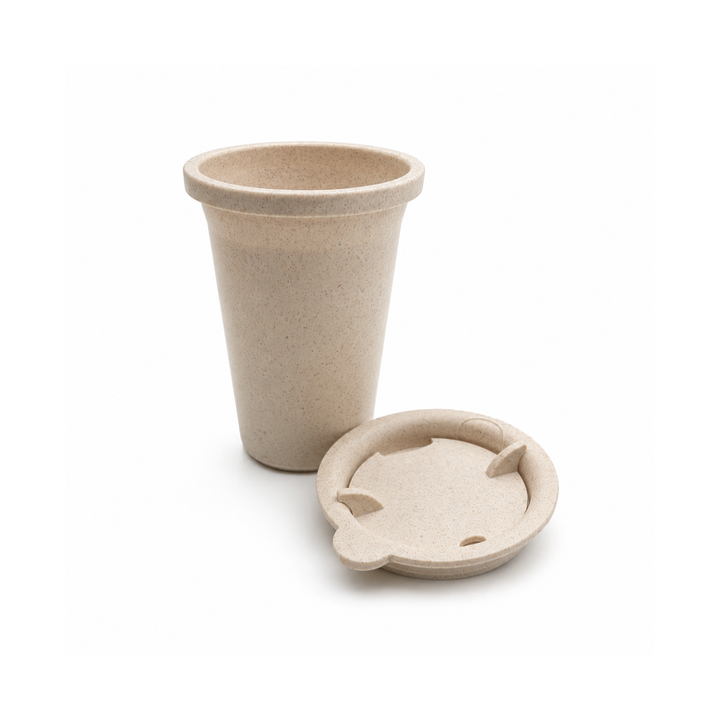 Wheat Straw 300 ml Cup With Lid