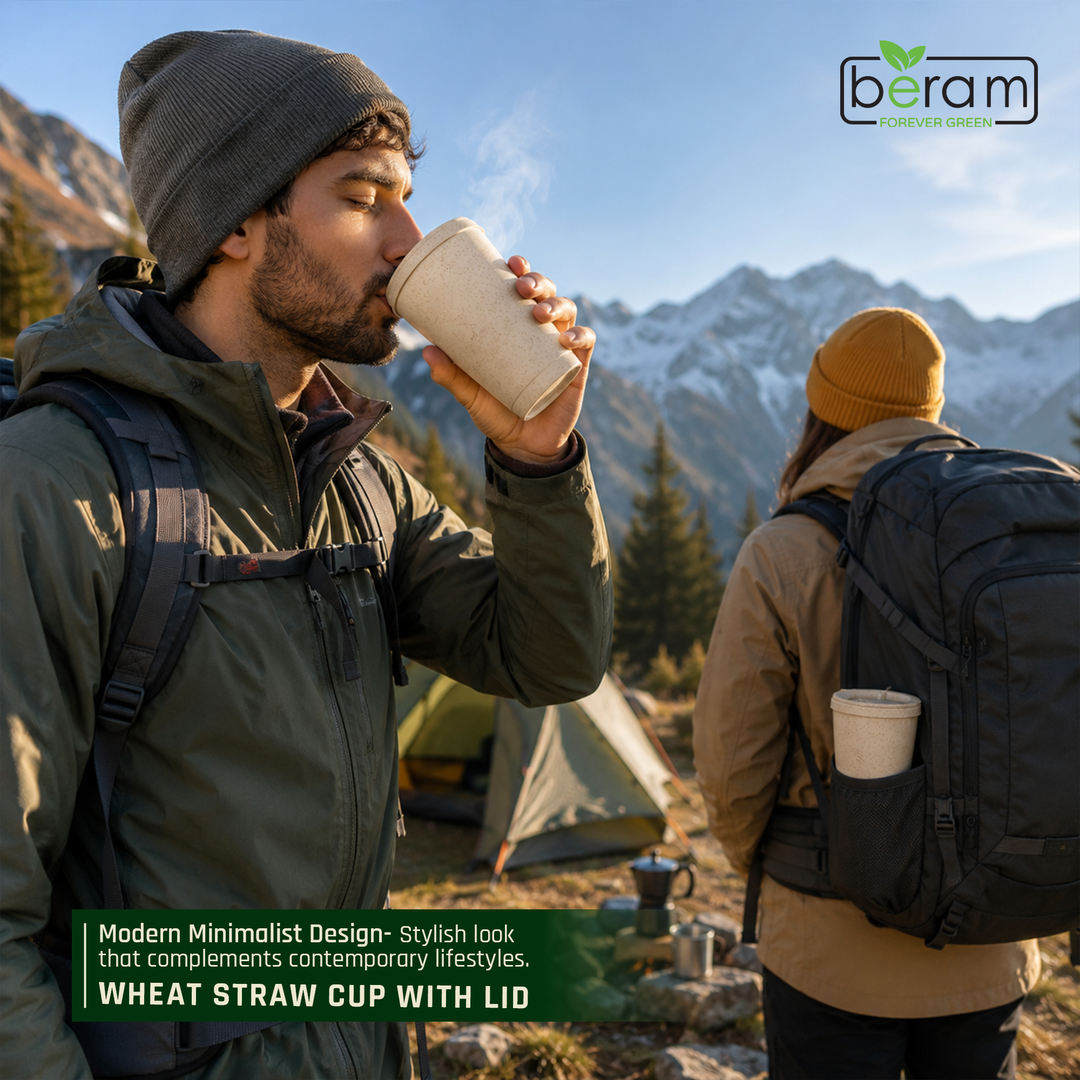 Wheat Straw 300 ml Cup With Lid