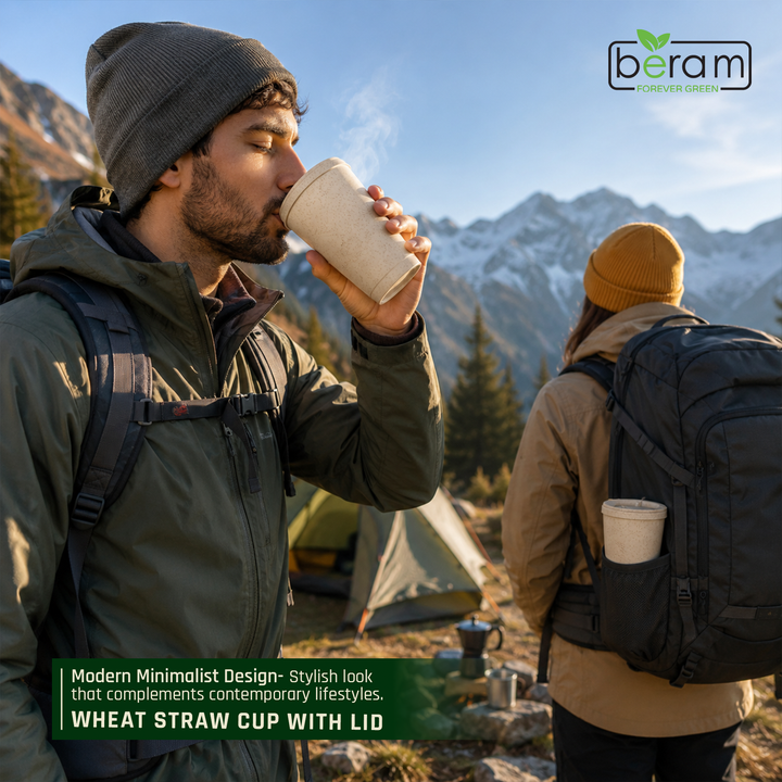 Wheat Straw 300 ml Cup With Lid