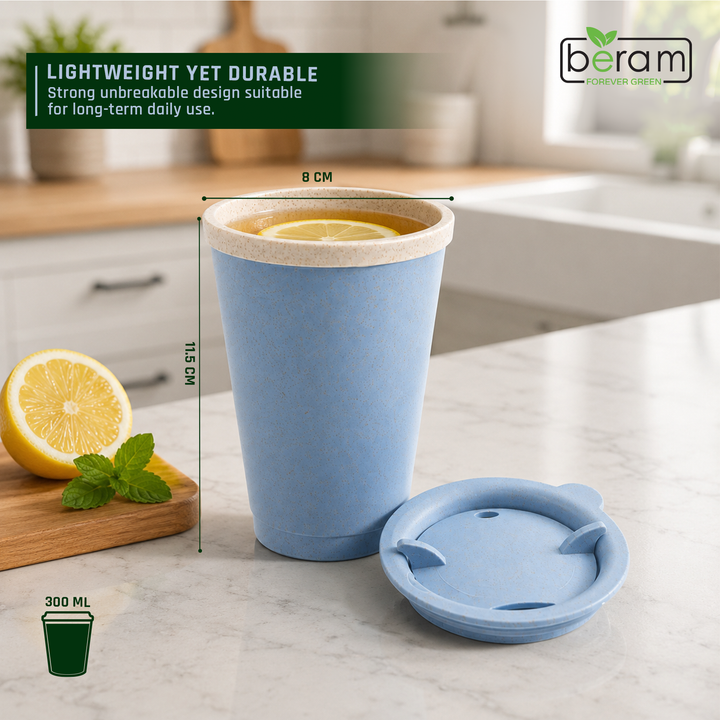 Wheat Straw 300 ml Cup With Lid