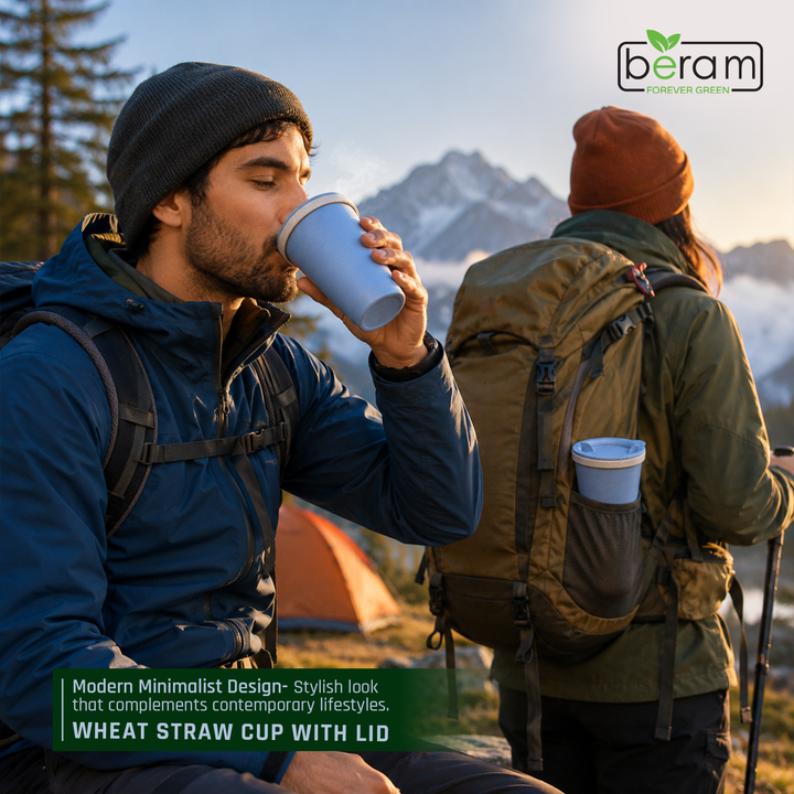 Wheat Straw 300 ml Cup With Lid