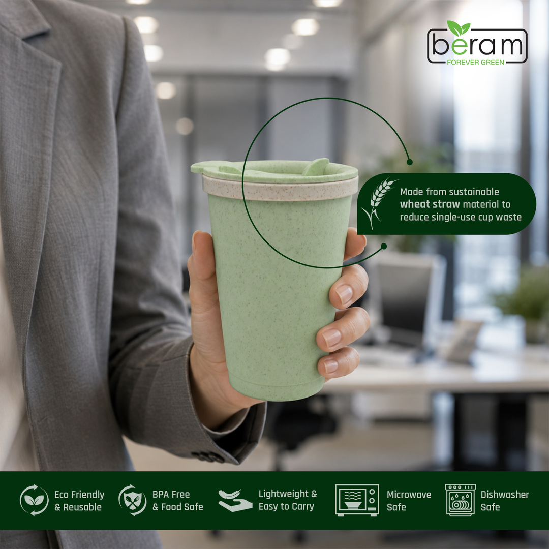 Wheat Straw 300 ml Cup With Lid