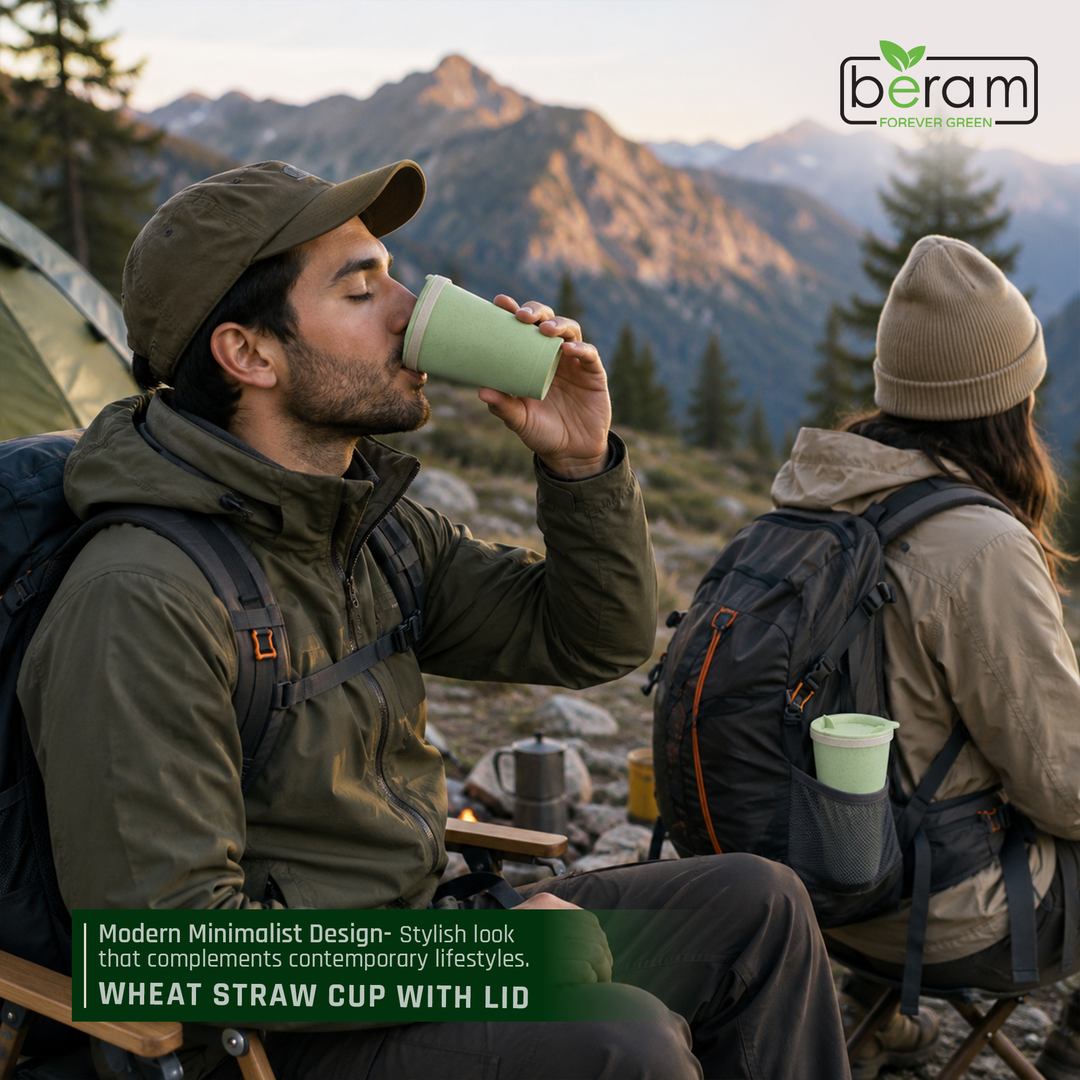 Wheat Straw 300 ml Cup With Lid