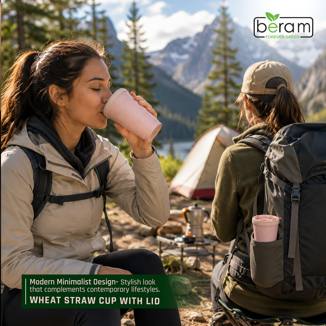 Wheat Straw 300 ml Cup With Lid