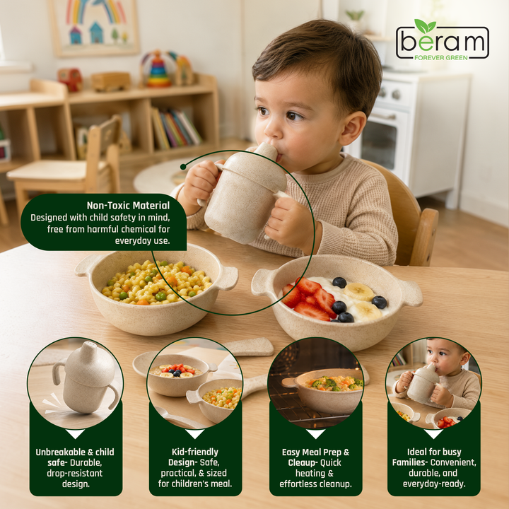 Wheat Straw Kids Dinnerware Set
