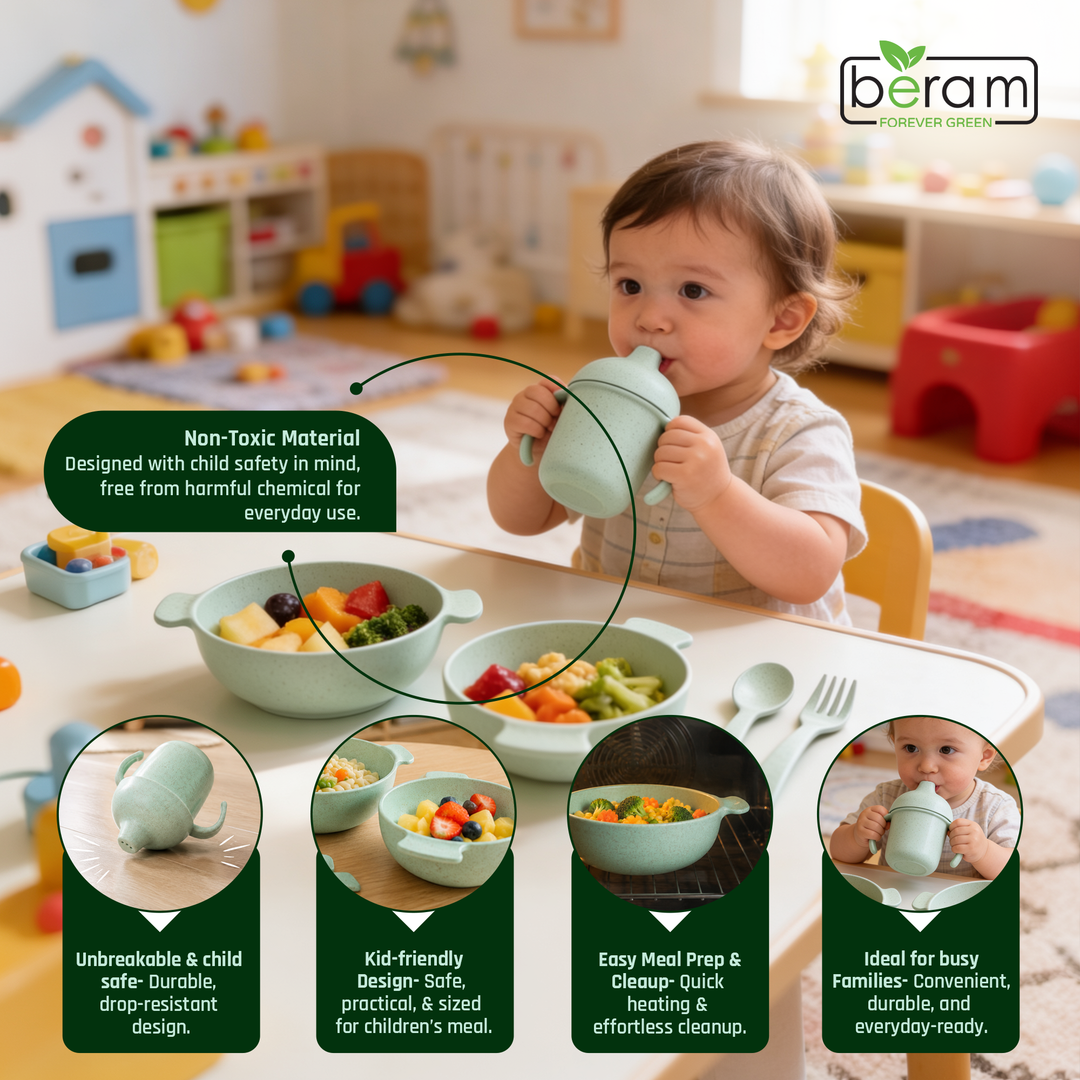 Wheat Straw Kids Dinnerware Set
