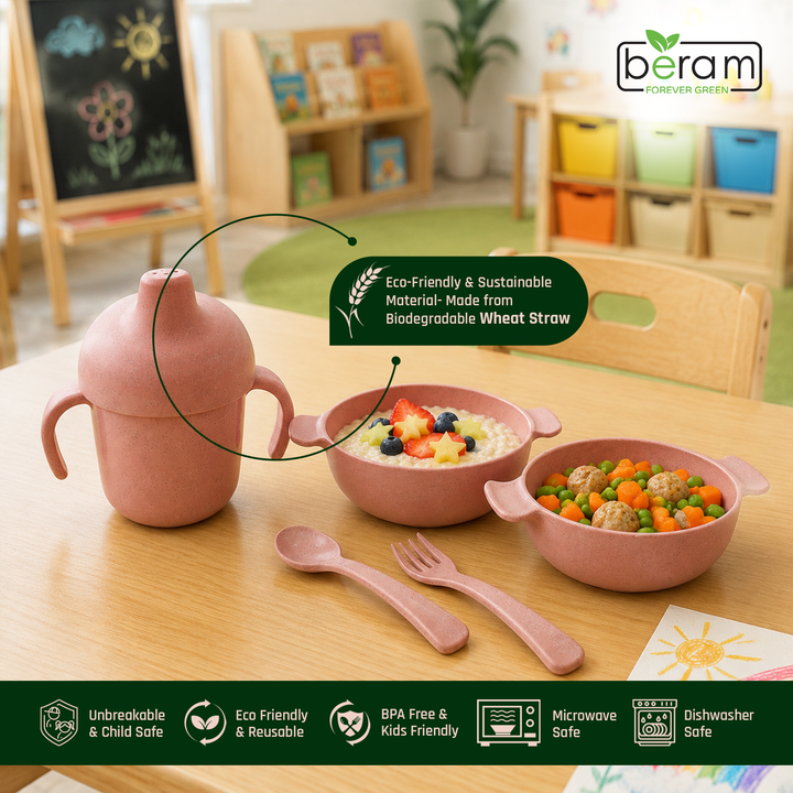 Wheat Straw Kids Dinnerware Set