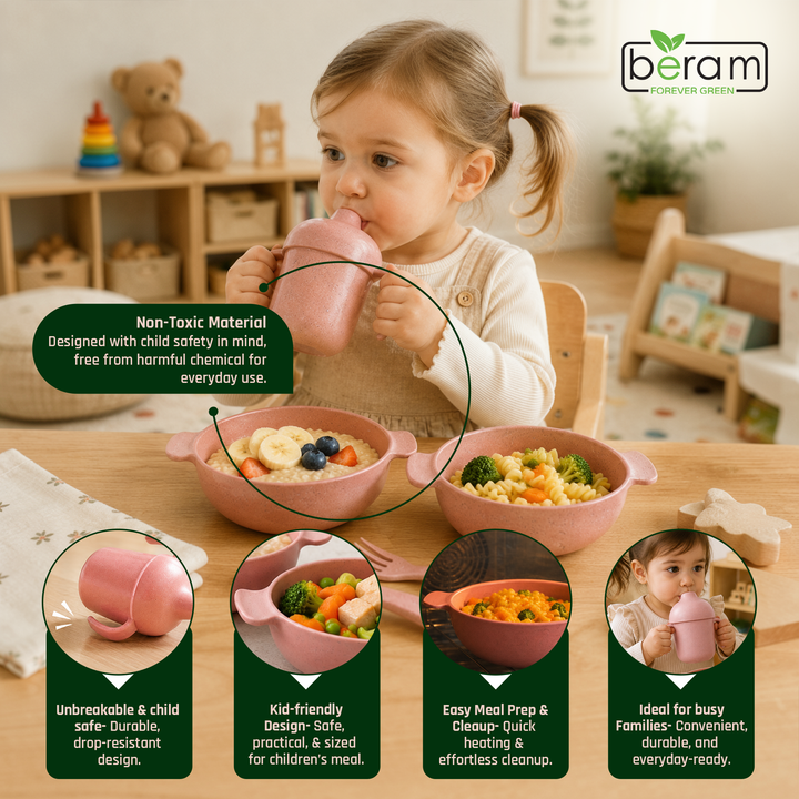 Wheat Straw Kids Dinnerware Set