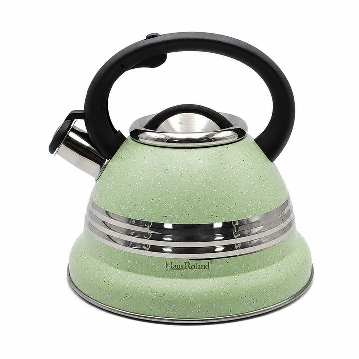 Dotted Whistling Kettle with Single Silver Stripe
