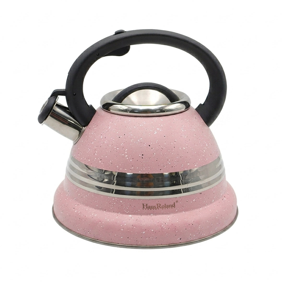 Dotted Whistling Kettle with Single Silver Stripe