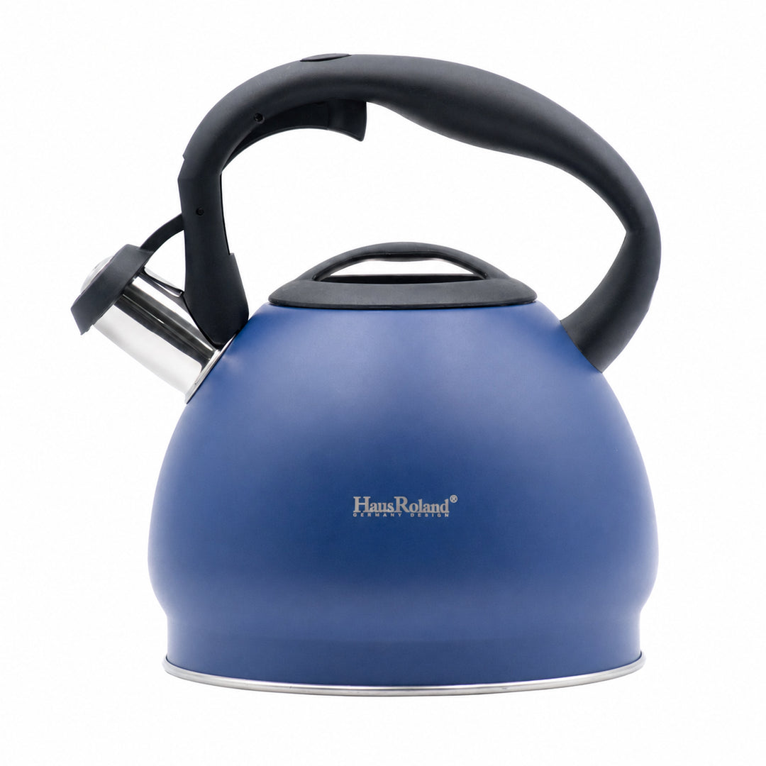 Haus Roland Whistling Kettle, Stainless Steel Tea Kettle, 3 Liters, Whistling Teapot, Ergonomic Handle Teapot, Lid with Nylon Knob, Suitable For Induction and Gas., Full Matte Design