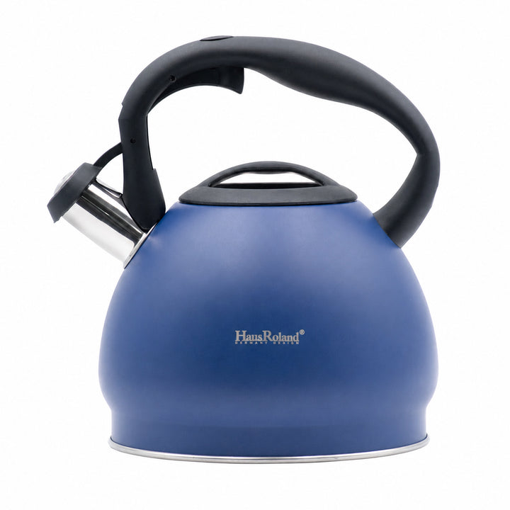 Haus Roland Whistling Kettle, Stainless Steel Tea Kettle, 3 Liters, Whistling Teapot, Ergonomic Handle Teapot, Lid with Nylon Knob, Suitable For Induction and Gas., Full Matte Design