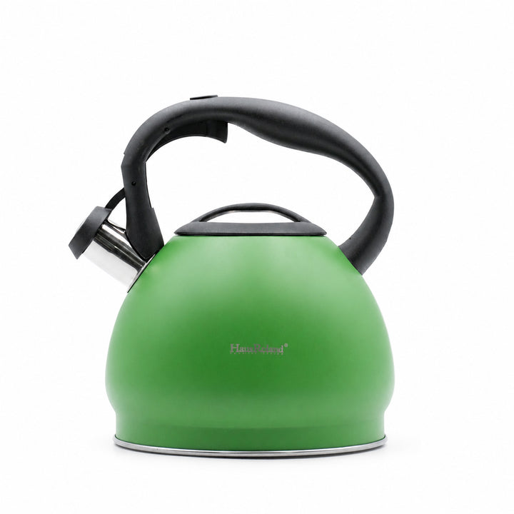 Haus Roland Whistling Kettle, Stainless Steel Tea Kettle, 3 Liters, Whistling Teapot, Ergonomic Handle Teapot, Lid with Nylon Knob, Suitable For Induction and Gas., Full Matte Design