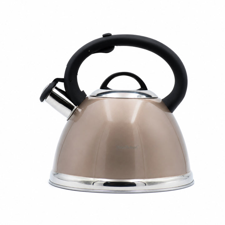 Haus Roland Whistling Kettle, Stainless Steel Tea Kettle, 3 Liters, Whistling Teapot, Ergonomic Handle, Tea Kettle Lid with Nylon Knob, Suitable For Induction and Gas