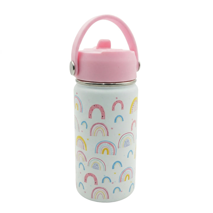 Beram Stainless Steel Thermal Water Bottle 12oz 500ml Smart Water Bottle Aqua Flask Travel Flask for Hot Water Thermos Flask Harmonica Bottle