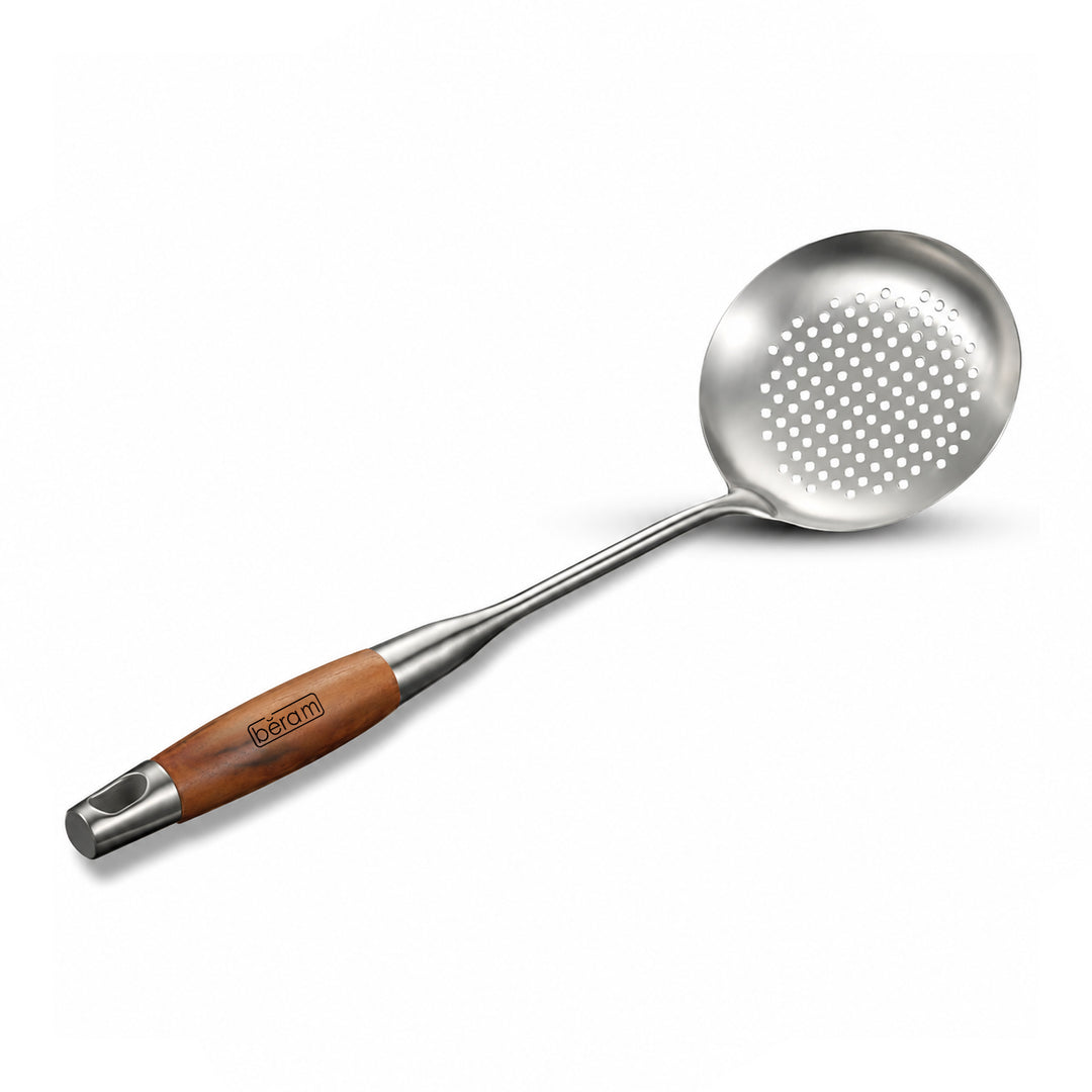 Beram Stainless Steel Wooden Spatula Durable 304 Food-Grade Spatula with Ergonomic Wooden Handle, Heat-Resistant and Rust-Proof, Ideal for Cooking, Stir-Frying, Mixing, and Serving.