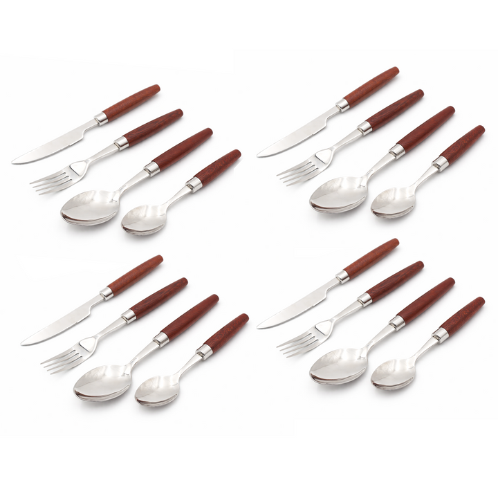 Woodland Steel Cutlery Set of 4, 16 & 24