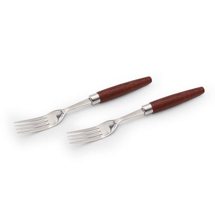 BERAM Woodland Steel Cutlery Set  18/10 Stainless Steel Flatware with Wooden Handles, Premium Tableware for Home, Restaurants