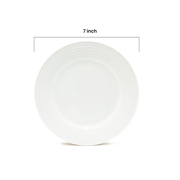 16Pc Ceramic Dinner Set Service Of 4 Includes Dinner&Dessert Plates Bowls Semi Bowl Plate Durable  White LightWeight Microwave Safe for Everyday Use Special Occassion Gifting