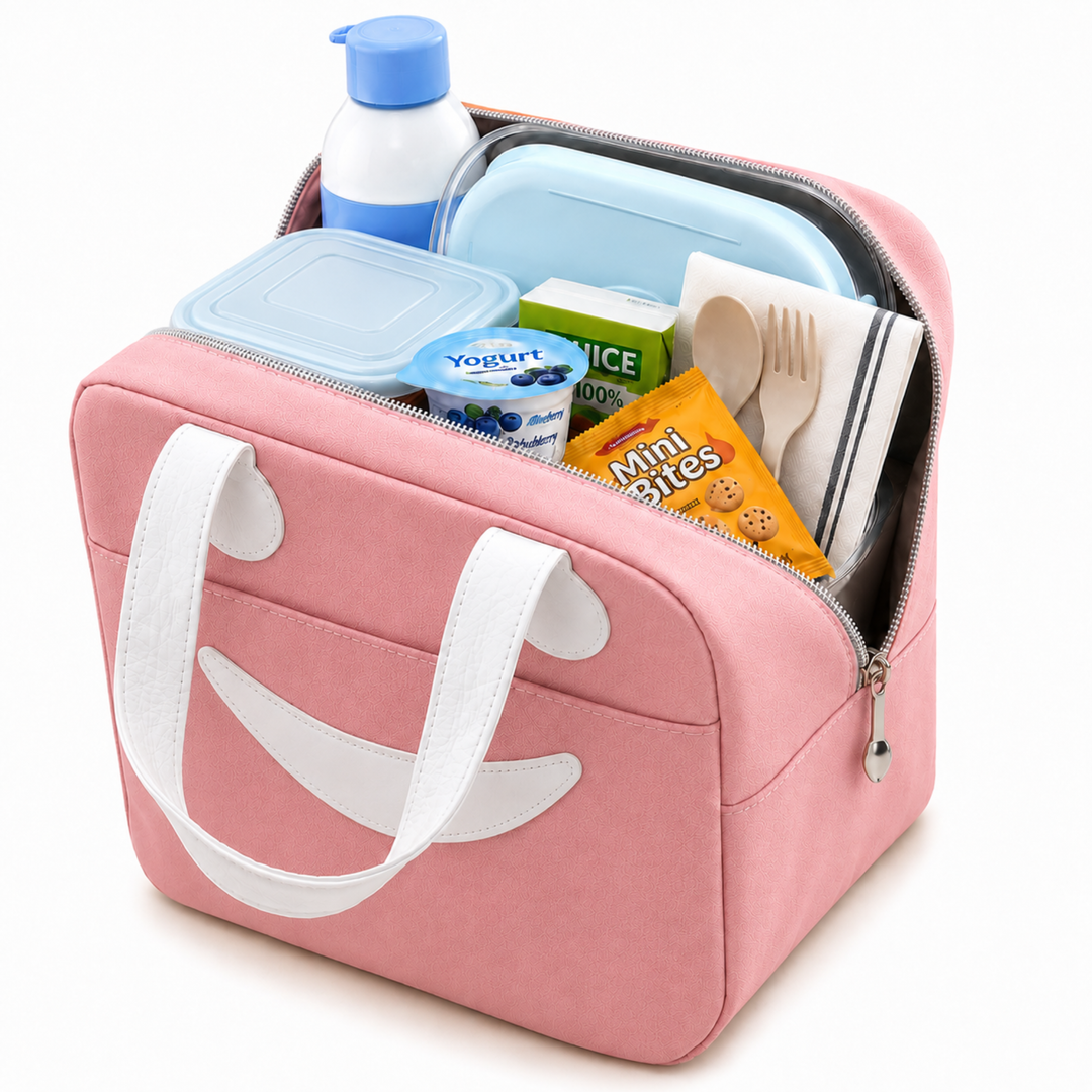 Insulated Lunch Bag, Reusable Thermal Lunch Tote with Zipper Closure, Lightweight Lunch Box Carry Bag for Office, School, Travel, Picnic, Work and Daily Meal Storage