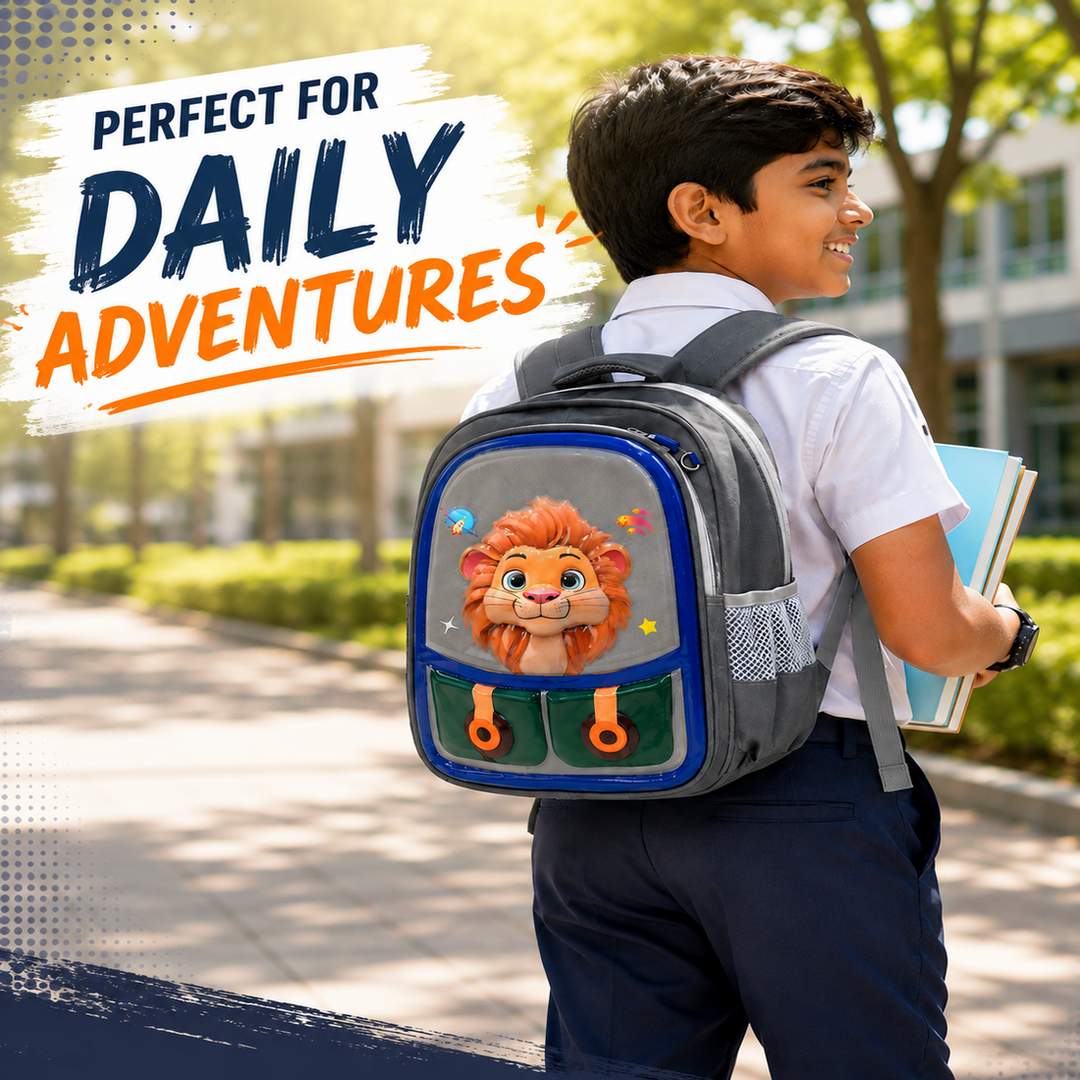 14.5 Inch School Backpack Lightweight Water-Resistant Book bag with Multiple Compartments, Padded Shoulder Straps & Side Bottle Pocket, Durable Daily Travel Bag