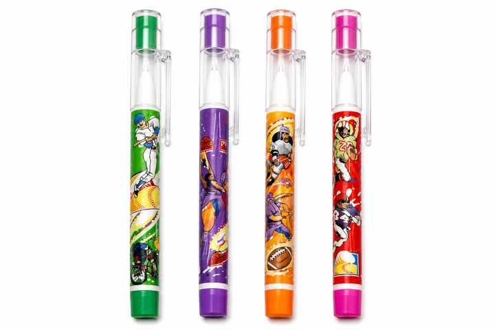 Pencil Set with Cap – 0.7mm HB Lead Pens, Cute Printed Design, Smooth Writing Drafting Pencil for Office, School, Drawing & Sketching
