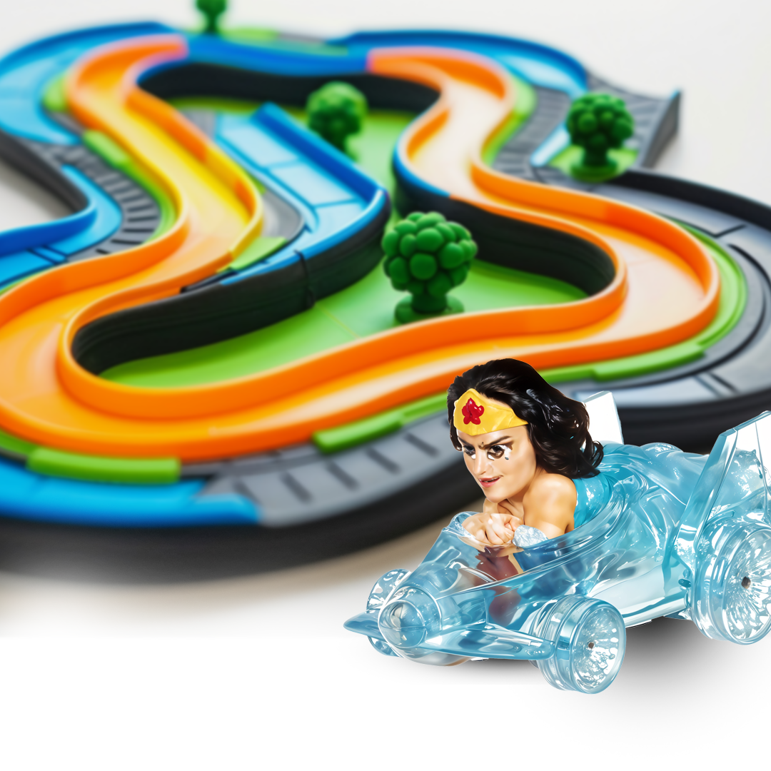 Mattel Hot Wheels RacerVerse Wonder Woman Die-Cast Car – DC Super Hero Collectible for Kids 3+ | Inspired by the Iconic Invisible Jet | Compatible with Hot Wheels Tracks | Detailed Styling & Durable Build | Great Gift for DC Fans & Collectors